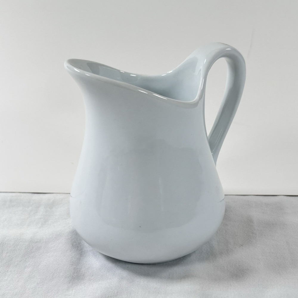 Vintage Bodum Bistro Swiss Creamer Pitcher Porcelain White Coffee 4.5"